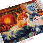 Teemantmaaling Ristpistes Cat New Arrival Diamond Mosaiic Animal Tikand 20X30CM