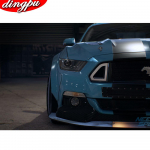 5D isetegemise suur teemantmosaiik Aafrika teemantmaal ristpistega t&auml;isnurkne &uuml;mmargune puur tikandid loomad 20X30CM