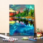 DIY v&auml;rvid numbrite j&auml;rgi &otilde;limaali komplekt L&otilde;uend DIY &otilde;limaal numbrite j&auml;rgi Seinakunsti kaunistused kodukinki kunstiks ja hobideks 40x50cm no frame