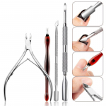 4 tk k&uuml;&uuml;nenaha k&uuml;&uuml;nenaha lusikas t&otilde;ukuri n&auml;pits l&otilde;ikur trimmer manik&uuml;&uuml;ri hooldust&ouml;&ouml;riistad