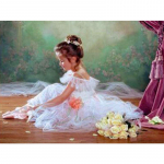 5D Teemantmaaling Balletit&uuml;drukule Teemanttikandid Ristpistes Kodukaunistus K&auml;sitsi valmistatud kingitused Round 20x30cm