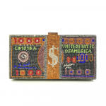 SCIONE Hot Diamond Dollar Bag Kleit &otilde;htus&ouml;&ouml;gikott Lady Clutch kott Rhinestone dollari kott Sidurikott 20.5cm*5.8cm*10.5cm must