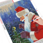 5D teemantmaaling J&otilde;uluvana Teemanttikandid Ristpistes Linnumosaiik Talvine K&auml;sit&ouml;&ouml; Kodukaunistus Full Round (20X30CM)