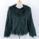 Kohevad kunstkarusnahast mantlid Naiste talvesoojad elegantsed lahtised &otilde;htused &ouml;&ouml;klubi Velvet Parka mantlid XXXL roheline