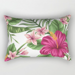 Troopilise taime lille ilu mustriga padjap&uuml;&uuml;r ristk&uuml;likukujuline v&auml;ike padjap&uuml;&uuml;r 50 cm x 30 cm 50*30cm