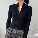 Patchwork Turtleneck &otilde;hukesed kootud kardiganid naistele Kevadine lukuga Korea trikotaaž Topid Elegantne kootud mantel naistele One Size