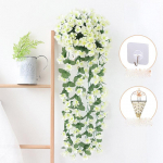 1 kimp violetne kunstlill peokaunistuseks Pulmad Yst&auml;v&auml;np&auml;iv&auml; Simulatsioon seinariputuskorv V&otilde;ltsorhideelill valge