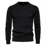 AIOPESON Argyle Meeste Basic Pullover &Uuml;hev&auml;rviline O-kaelusega Kootud Meeste Kampsun Talvemood Uued kudumid meestele