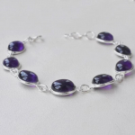 Looduslik Amet&uuml;st 925 Sterlingh&otilde;be K&auml;ev&otilde;ru K&auml;sitsi valmistatud K&auml;ev&otilde;ru Avaldusk&auml;ev&otilde;ru Boho K&auml;ev&otilde;ru J&otilde;ulukink Naistele -10.5 Umbes kaal 7 lilla