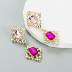 Naiste temperamendiga pika tutiga t&auml;iskristallk&otilde;rvar&otilde;ngad, lihtsad mitmek&uuml;lgsed liialdatud esmaklassilised v&auml;ikesed k&otilde;rvar&otilde;ngad OneSize roosa