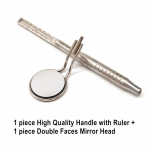 Hambaravi Suu peegel Odontoskoop Suuhooldus Hammaste Puhastus Uuring H&uuml;gieen Klaas Peegel Peegli K&auml;epide 1 set C ruler handle