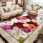 3D roosiline lillevaip suurde elu- ja magamistuppa 100x150cm 1pcs