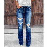 Office Lady Slim Denim Teksad Naistele Kevadised seksikad l&otilde;henenud taskutega p&uuml;ksid T&auml;navar&otilde;ivad Sinised kitsad teksad Pantalon 25771 S sinine