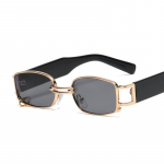 Ristk&uuml;likukujulised P&auml;ikeseprillid Naiste Hip Hop Steampunk P&auml;ikeseprillid Punk Metall Iron Hoop Square Prillid UV400 Oculos