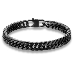 Meeste lihtsad roostevabast terasest &auml;&auml;rekivi Kuuba lingiga keti k&auml;ev&otilde;rud naistele Unisex randme ehted Kingitused 8mm-22cm