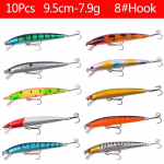 P&uuml;&uuml;gilantide komplekt Kalap&uuml;&uuml;gi k&otilde;va s&ouml;&ouml;daga mini Minnow ujuv kiik Crankbait Crazy voblerid Kunstlikud bioonilised v&auml;ndaga landid