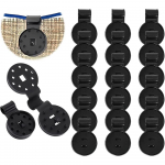 100 tk. Varjuriidest Heavy Duty Lukustusk&auml;epide Eemaldatav ja korduvkasutatav varjuriidest plastklambrid Kasvuhoonevarjuriide Kinnitusklamber 10.5*3.7cm/100pcs must