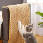 Kassi kriimustuslaud Sisal Mat Pad M&auml;nguasi Diivan M&ouml;&ouml;bli Kaitse Kriimustus Teritamiseks K&uuml;&uuml;nte Kaabits Kassid Puutool Laua Diivanimatid 40x60cm kollane