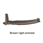 K&auml;etugi Auto vasak eesmine juhiiste LHD siseukse k&auml;epideme sisemine paneel T&otilde;mmatav trimmikate BMW E70 E71 X5 X6 jaoks Brown right armrest gray