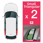 Skoda Kodiaq NS7 2016-2022 auto magnetilise p&auml;ikesevari, esiklaasi raami kardina jaoks, Baby tagumise k&uuml;ljeakna p&auml;ikesevari 2PCS Triangular