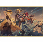 Genshin Impact multifilmide tegelaskujude plakatid j&otilde;upaberitr&uuml;kid Kodu Toa sisustus &Otilde;ppetuba Magamistuba Baar Kohvik Seinamaalingud Seinakleebised 30x21cm