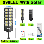 600000 luumenit p&auml;ikese LED-valgusti v&auml;lisvalgustus 990 LED sisehoovivalgusti suur p&auml;ikesepaneeli valgus veekindel liikumisandur t&auml;navavalgusti 990COB prožektor 990LED
