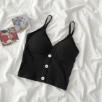 Naine kootud topp Naiste rihmvest Seksikas naiste kudumine k&auml;rbitud topp one size must