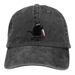 Kass, mis m&otilde;rvarlik must kass noaga pesapallim&uuml;tsiga Unisex m&uuml;tsid Naiste visiirikaitse Snapback kunstm&uuml;tsid One Size