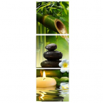 3 tk/komplekt raamita spaakivist bambusest k&uuml;&uuml;nlamaalingud seinakunst Kodukaunistuse kingitus