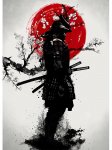 Retro Jaapani Samurai Zen Bushido Plakatid L&otilde;uendimaalid Anime M&auml;ng Seinakunsti pilt elutoa kodukaunistuseks Cuadros 70x120cm No Fram