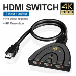 3 sisend 1 v&auml;ljund HDMI l&uuml;liti jaotur HD 1080P 4K HDMI-&uuml;hilduv kaabel HD-MI video l&uuml;liti jaoturi adapter DVD HDTV teleri jaoks PS3 XBOX