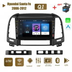 8-tolline autoraadio multimeediumipleier Hyundai Santa Fe 2006-2012 jaoks koos nupunupuga Android 2 Din Carplay stereo GPS-peaseade 2+32 GB 1+32GB