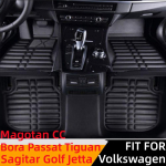 Sinjayer 3D veekindlad auto p&otilde;randamatid eesmised ja tagumised p&otilde;randakatted Volkswagen VW Sagitar Golf Jetta Bora Passat Tiguani jaoks Sagitar06-18 BLACK black