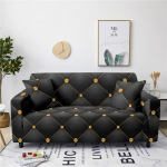 Geomeetriline elastne diivani kate Diivani kate Stretch Slipcover Sektsiooniline diivani kate Diivani kate Diivani m&ouml;&ouml;blikaitse Kodukaunistus 1 seater 90-140cm black