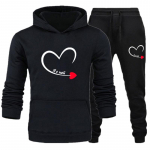Paari dressi&uuml;likond I'm With Her Print Armastaja kapuuts ja p&uuml;ksid 2 t&uuml;kki riided Meeste dressipluusid Naiste Pusad Armastaja fliiskost&uuml;&uuml;mid M