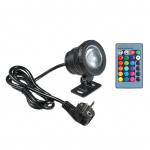 AC85-265V 10 W RGB LED veealune sukellamp kaugjuhtimispuldiga, 16 v&auml;rvi muutmine EU Plug must
