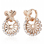 Kineli rippuvad k&otilde;rvar&otilde;ngad naistele Naturaalsest tsirkoonist Full Pave Rose Gold Color Snowflake ehete l&otilde;ikamise protsess roosa kuldne v&auml;rv