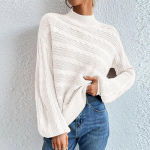 &Uuml;hev&auml;rviline naiste sviiter, avara &uuml;mara kaelusega sviiter Twist top S valge