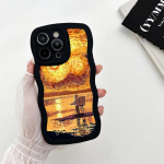 Wave Shape Soft TPU &uuml;mbris OPPO A57 4G Redmi Note 12 Pro Note 11 Realme C55 C53 Tecno Spark 10C IPhone Vivo Y35 Y02 Samsung S23 Ultra A23 A13 kate jaoks Infinix HOT 30 play
