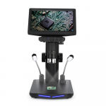 48MP USB-digitaalne mikroskoop 1440P kergus reguleeritav 500X-1000X suumikiiruse tugi 32G TF-kaart 7in screen must