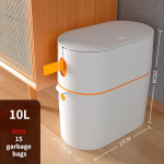 Pr&uuml;gikast majapidamisruum vannituba elutuba loominguline tipptasemel lihtne, kaetud automaatne pakend pr&uuml;gi&auml;mber 10/15 l hoiukast 【1】10L valge/oranž