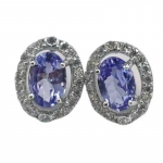 SACE GEMS K&otilde;rvar&otilde;ngad naistele 925 Sterling Silver 4*5MM Naturaalne Tansaniit k&otilde;rvar&otilde;ngad Kihlus Kokteilipeo Peened Ehted lilla