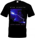 Dire Straits Love Over Gold T-s&auml;rk Must Plakatid S