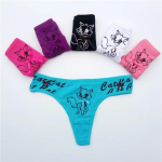 Seksikas mood stringid kitty Kass Multikad G-stringid T&uuml;drukutele p&uuml;ksid Ms. puuvillane Aluspesu Naiste Alusp&uuml;ksid 6 tk/komplekt M