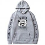 Uusimad Anime &uuml;hes t&uuml;kis kapuutsid Gear 5 Luffy Sun God kapuutsiga pullover Hot Harajuku tr&uuml;kitud dressipluusid vabaaja unisex r&otilde;ivad S hall