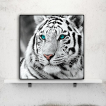 Isetehtud teemantmaal Tiiger ristpistes komplekt Mosaiikkunst Teemantmaal T&auml;isring/Ruudukujuline teemant Kodu kaunistus Square 25x25cm