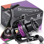 SOUGAYILANG Kvaliteetne p&uuml;&uuml;girull 11+1BB kiire eelmonteeritud spinning rull maksimaalne t&otilde;mbej&otilde;ud 20LB 1000 lilla