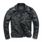 Maplesteed vanaaegne pestud must mootorratta jope Meeste ehtsast nahast jakid, 100% veisenahast mantel Moto Biker jope M -5xl M456 M must