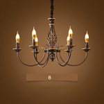 Maaelu retro l&uuml;hter k&uuml;&uuml;nal elutuba s&ouml;&ouml;gitoa lamp Magamistoa lamp Antiikne rauast ripplamp 6 headlights