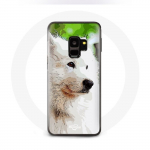 &Uuml;mbris Samsung galaxy S9 pluss valge samojeedi koerale